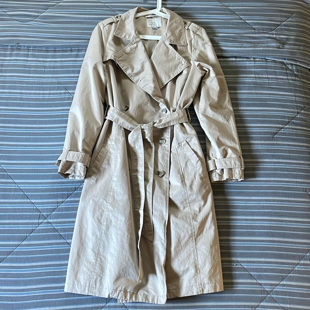 Worn Once - A New Day Trench-coat Khaki Color  Sz Large Womens